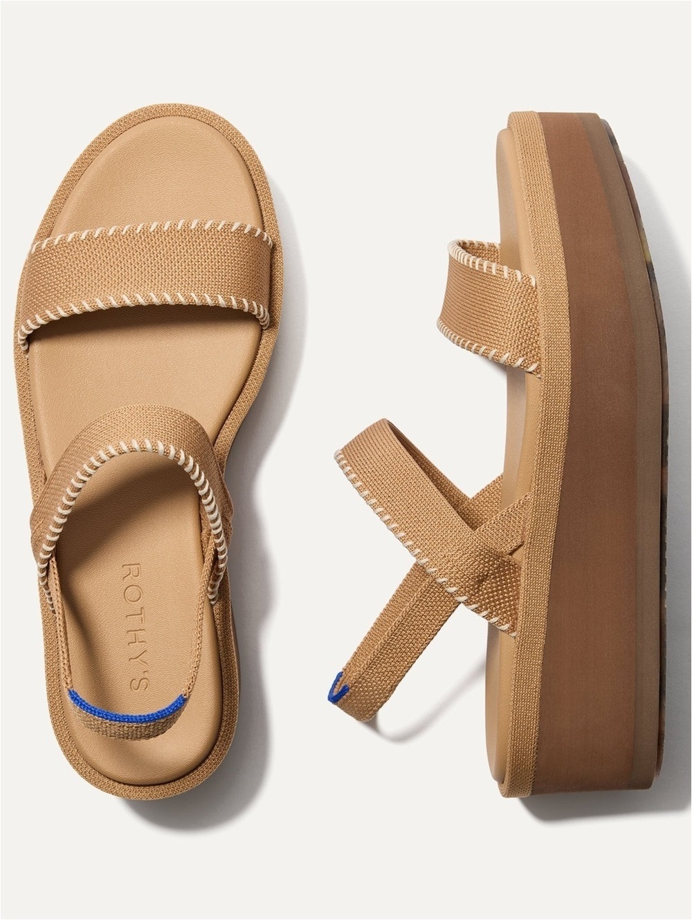 Rothy's Tan the lightweight sandal wren whipstitch NEW various sizes